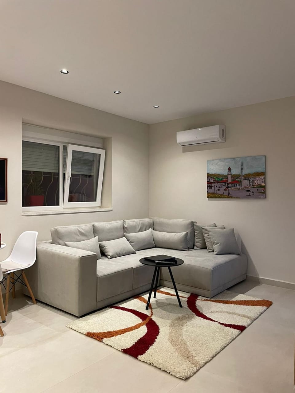 Living room, Seating area, air conditioner