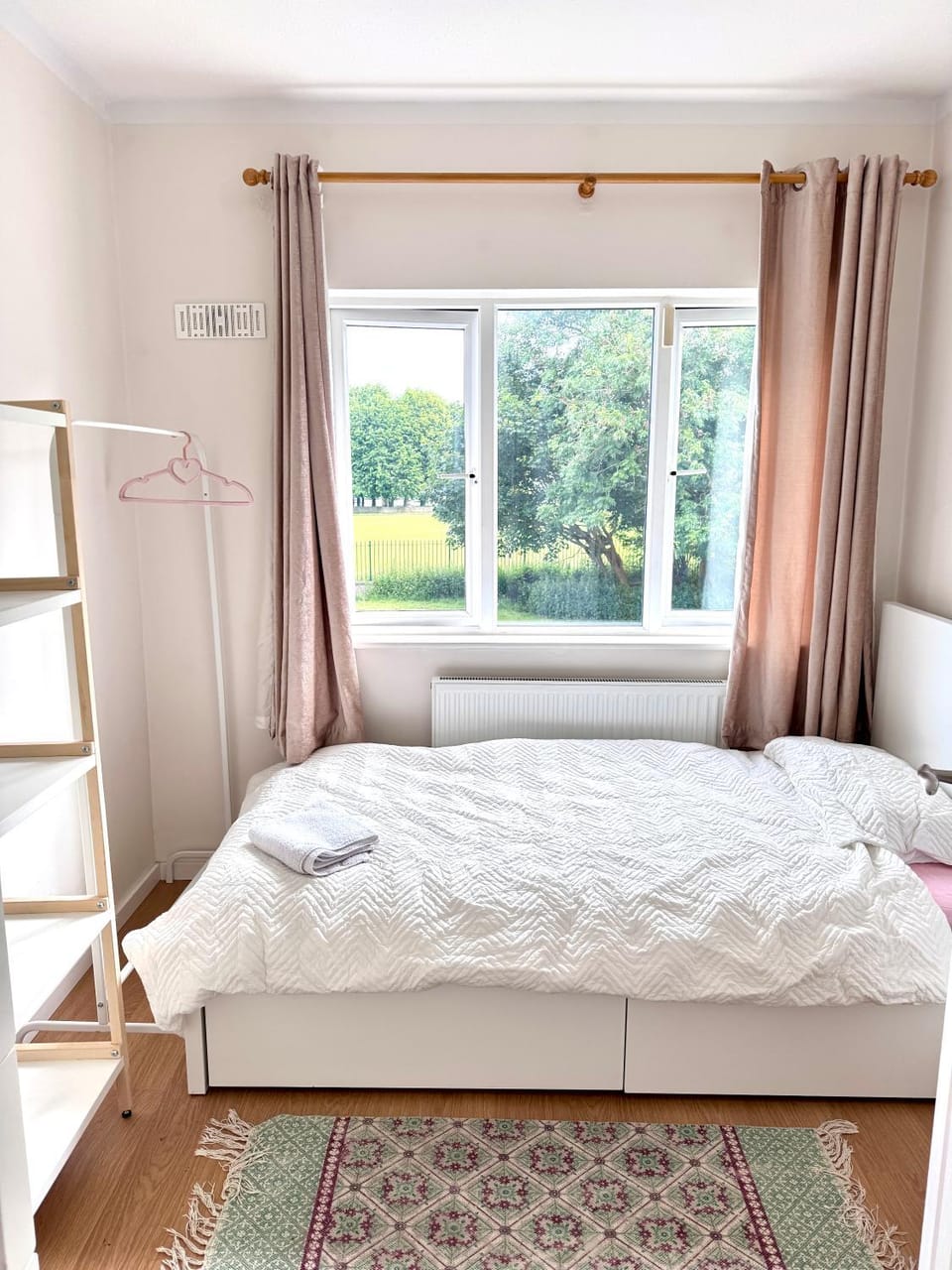 Bed, Photo of the whole room, Bedroom, towels, wardrobe