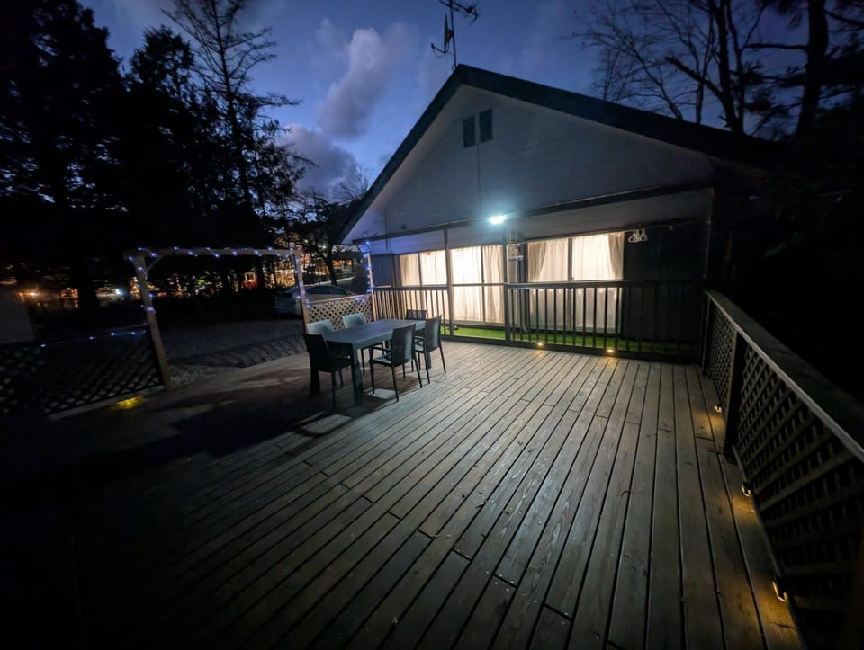 Property building, Patio, Night, View (from property/room), Balcony/Terrace