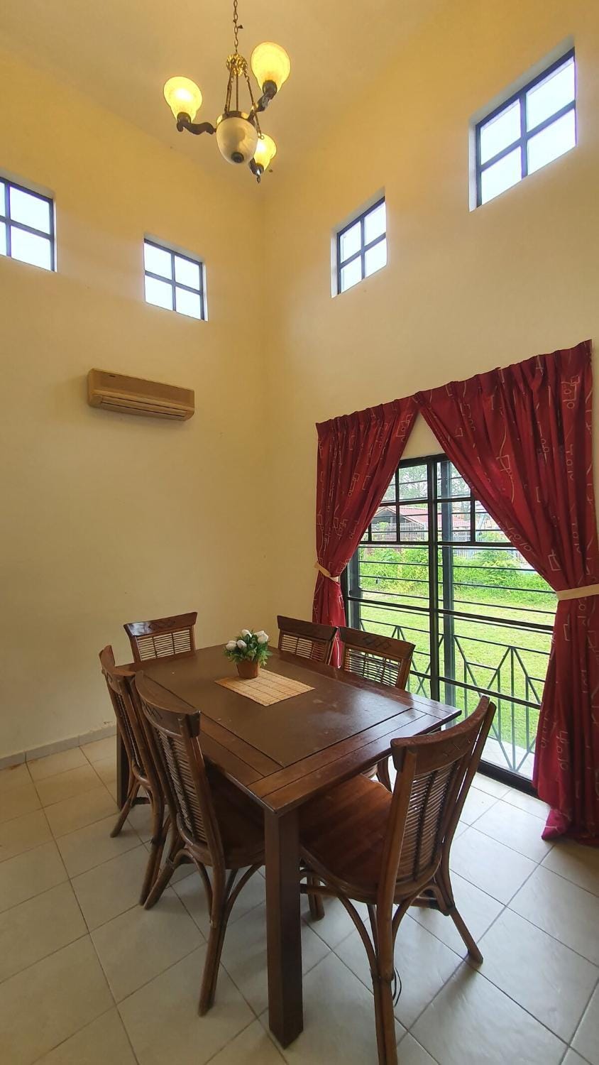 Dining area, air conditioner