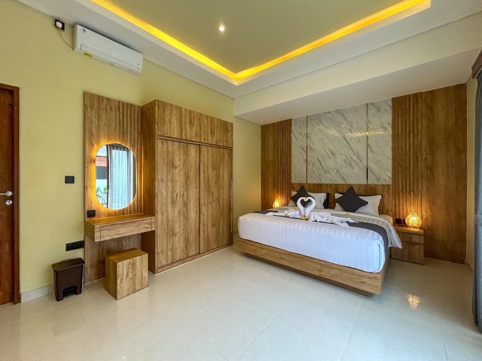 Bed, Bedroom, wardrobe, air conditioner