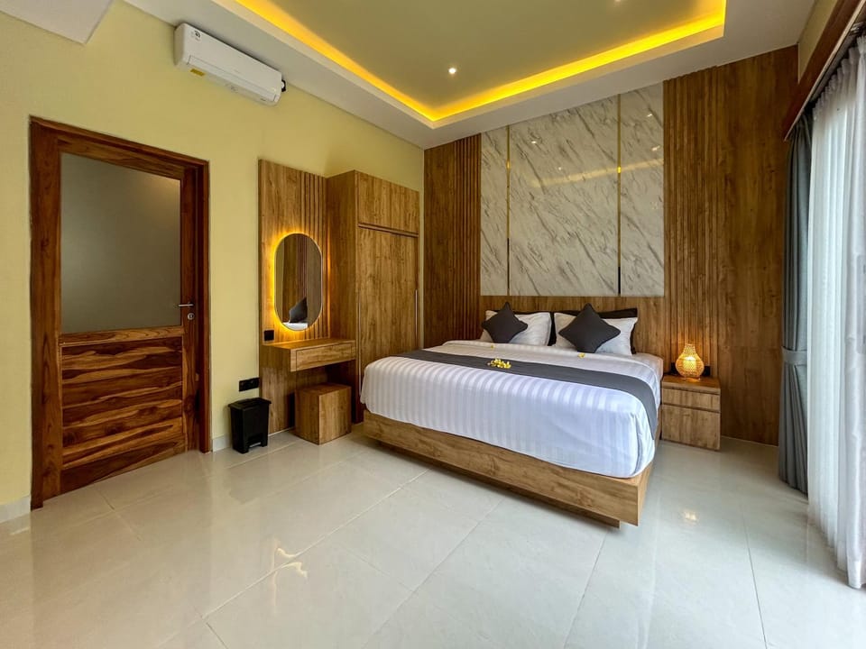 Bed, Bedroom, wardrobe, air conditioner