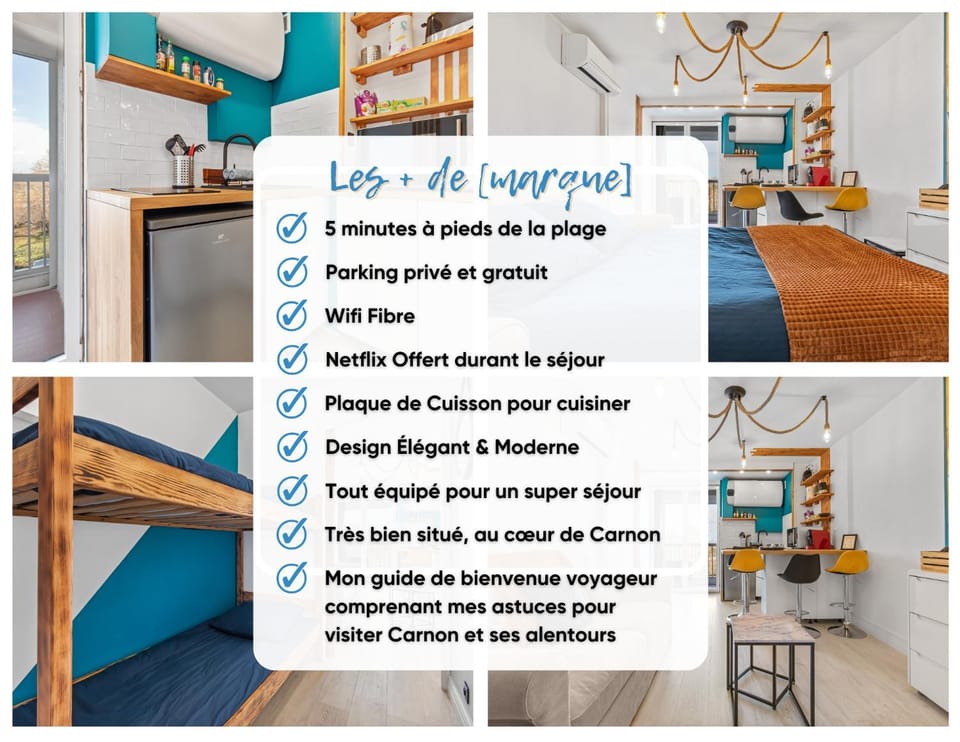 Studio cabine AZUR ,5 min mer -5 min Arena - clim - parking gratuit privée - 4 personnes Cabin in Mauguio