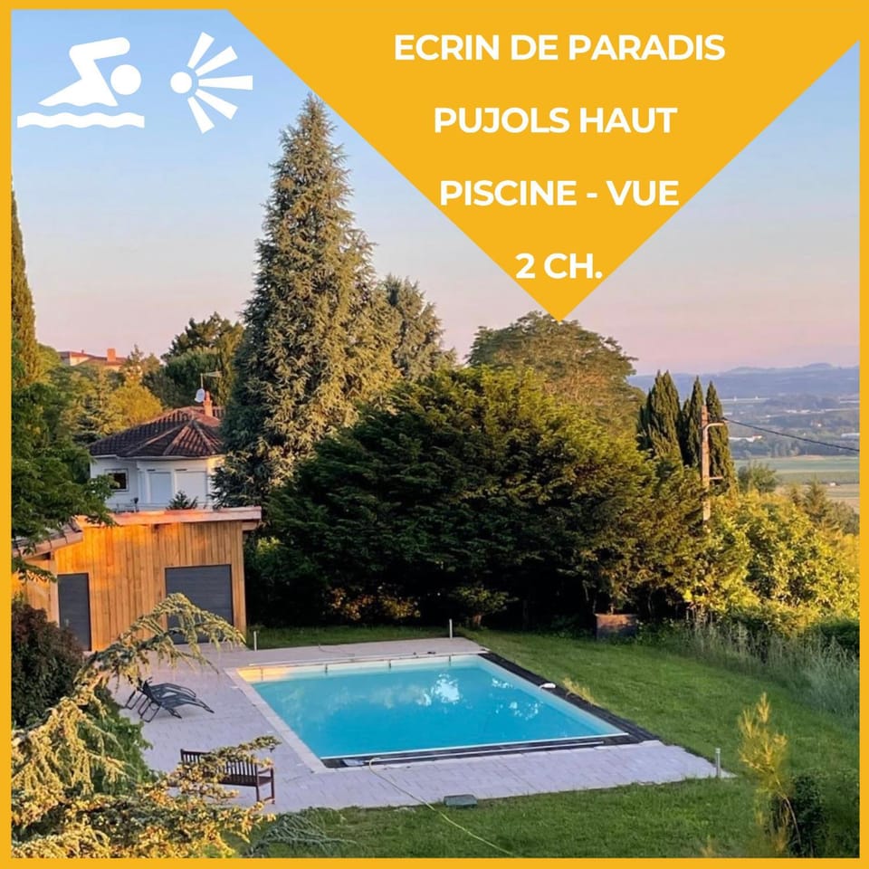 Ecrin de paradis Pujols HAUT Piscine-VUE House in Villeneuve-sur-Lot