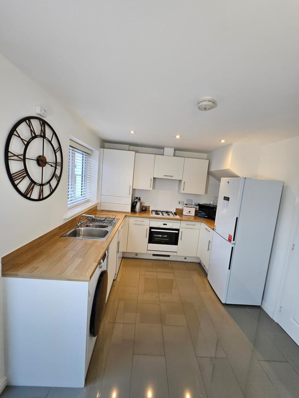 Kitchen or kitchenette, oven, stove, toaster