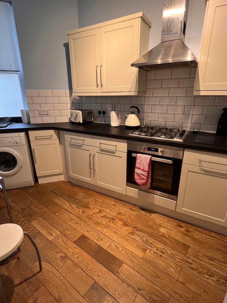 Kitchen or kitchenette, toaster
