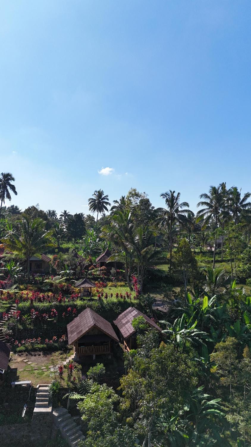 Sunset Bungalow Tetebatu House in West Nusa Tenggara, Indonesia
