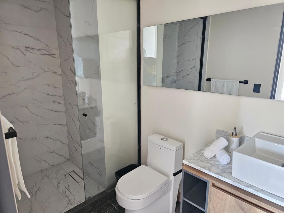Shower, Toilet, Bathroom, towels