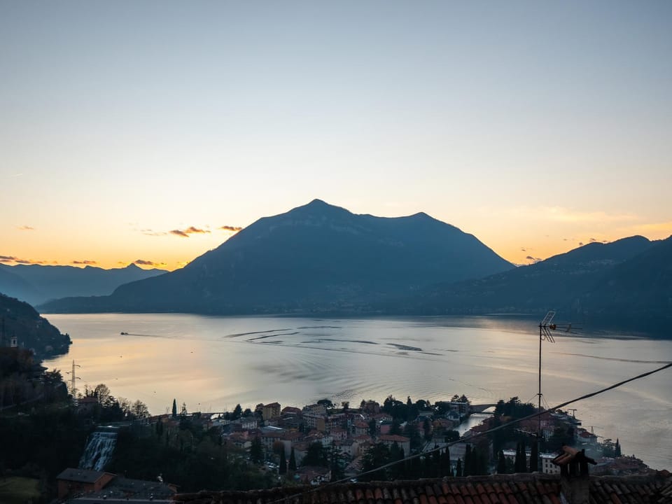 Lake view, Mountain view, Sunset