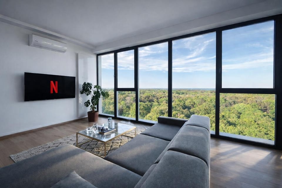 Natural landscape, TV and multimedia, View (from property/room), Living room, Seating area, Evening entertainment, Sea view, Entertainment, air conditioner