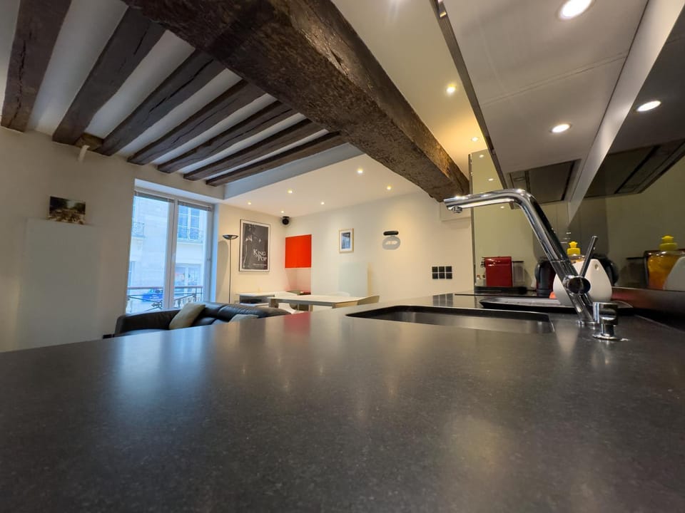 Kitchen or kitchenette, Living room, Dining area