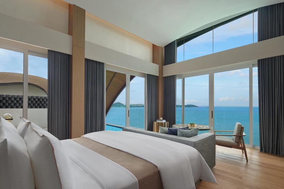 Bed, Photo of the whole room, Bedroom, Sea view