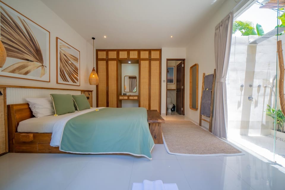 Bed, Seating area, Bedroom, Garden view, Pool view, wardrobe, air conditioner