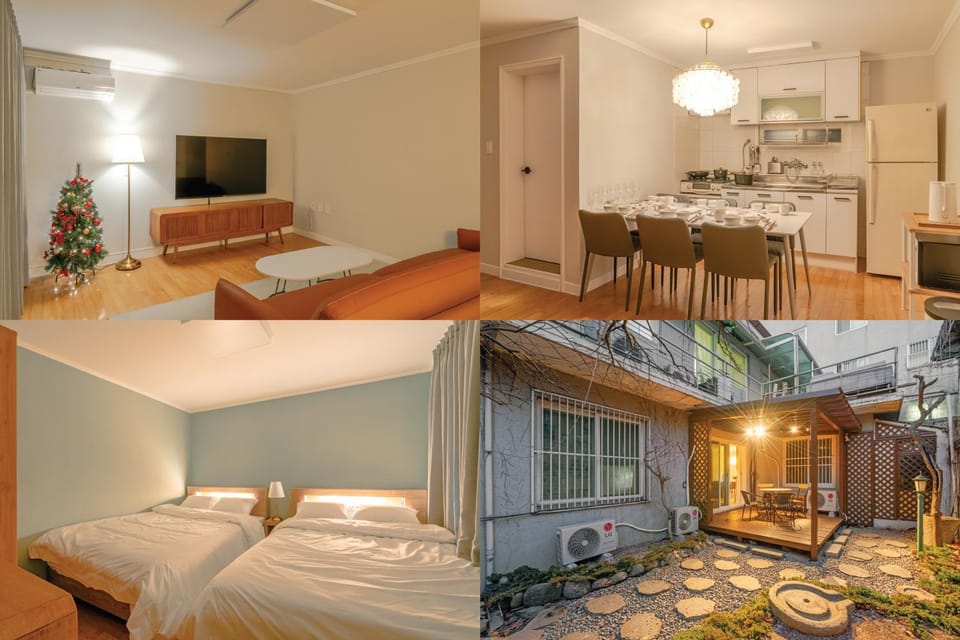 Bed, TV and multimedia, Kitchen or kitchenette, Living room, Photo of the whole room, Seating area, Dining area, Bedroom