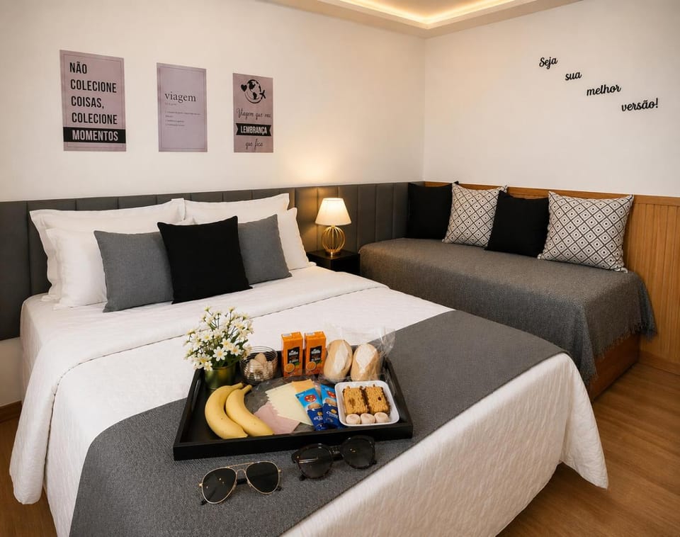 Bed, Food and drinks, Bedroom
