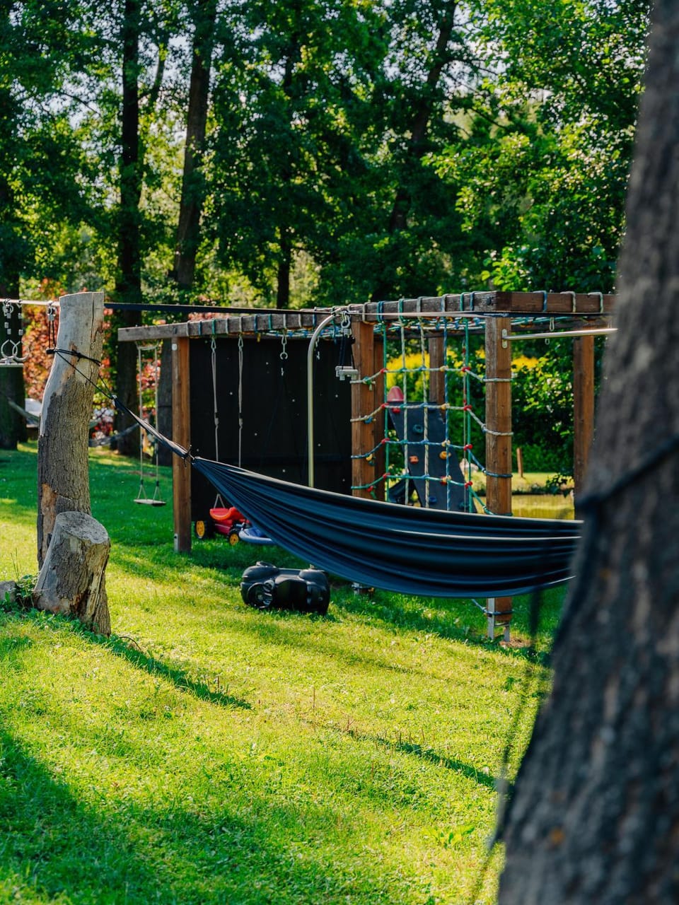 Spring, Day, Natural landscape, Children play ground, Garden, Garden view