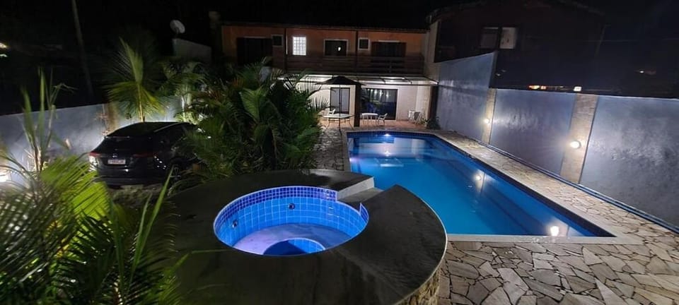 Night, Pool view, Swimming pool