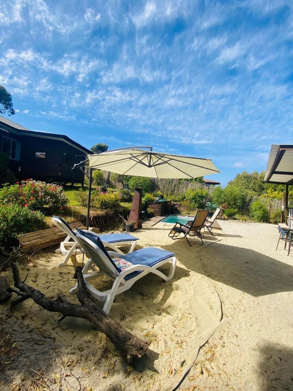 Patio, Beach, Garden view, sunbed