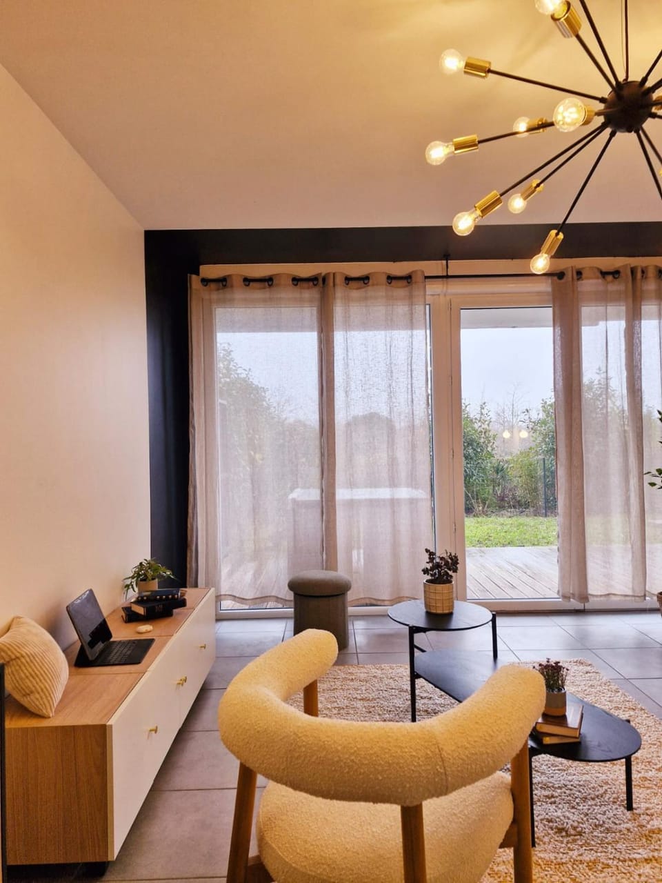 Patio, Living room, Seating area