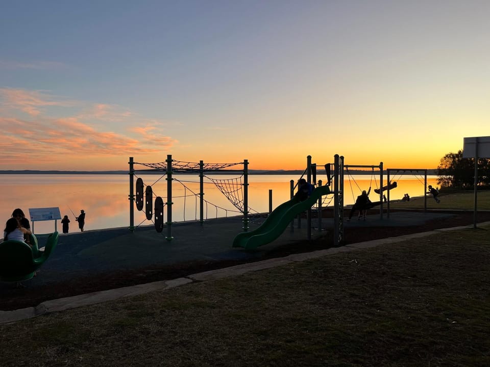 Children play ground, Sunset