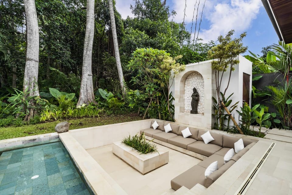 Natural landscape, Seating area, Pool view, Swimming pool