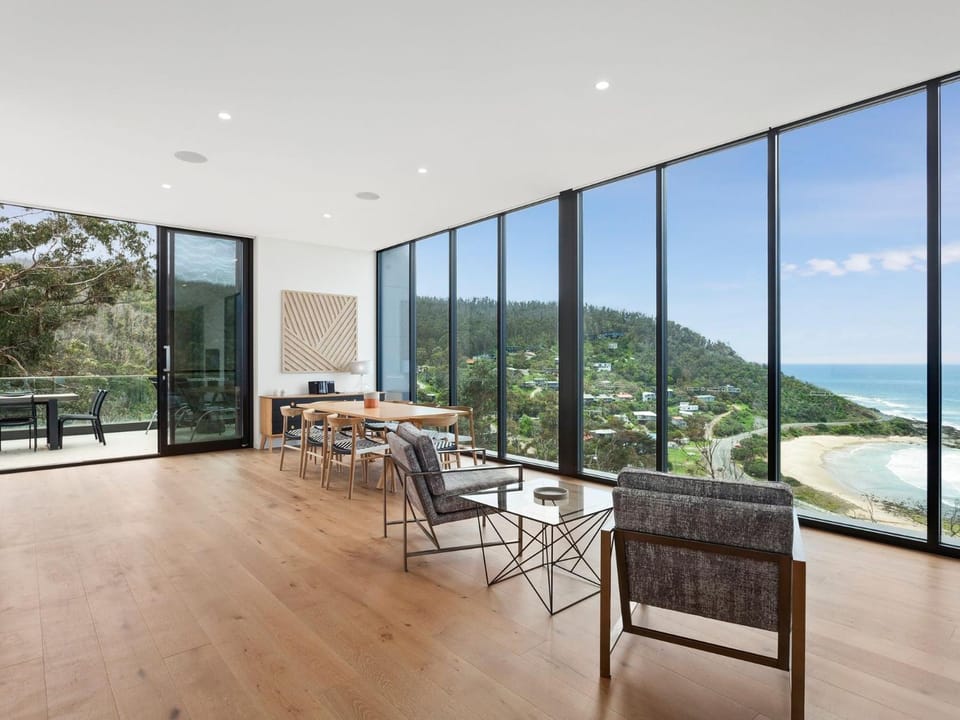 Patio, Day, Natural landscape, View (from property/room), Balcony/Terrace, Living room, Seating area, Dining area, Mountain view, Sea view