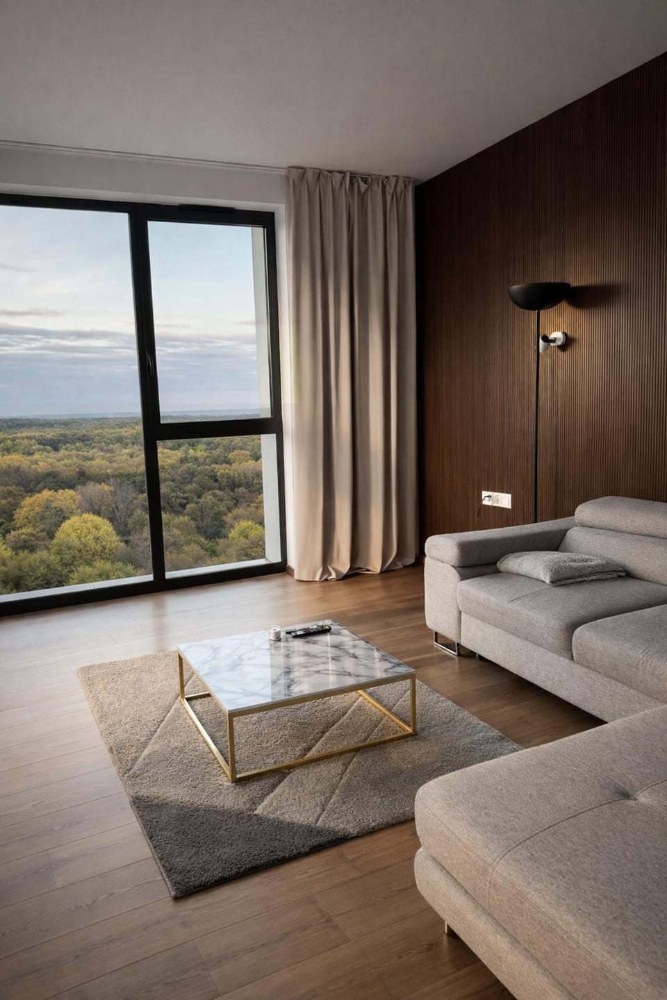 Bed, Natural landscape, Living room, Photo of the whole room, Sea view