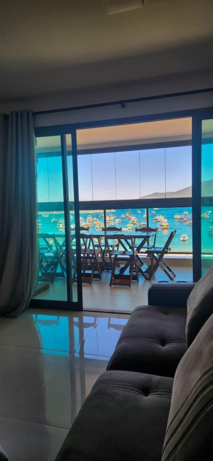 Natural landscape, Balcony/Terrace, Living room, Seating area, Sea view