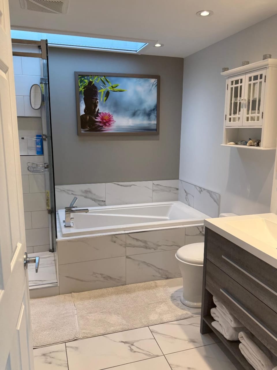 Bathroom, Bath, towels