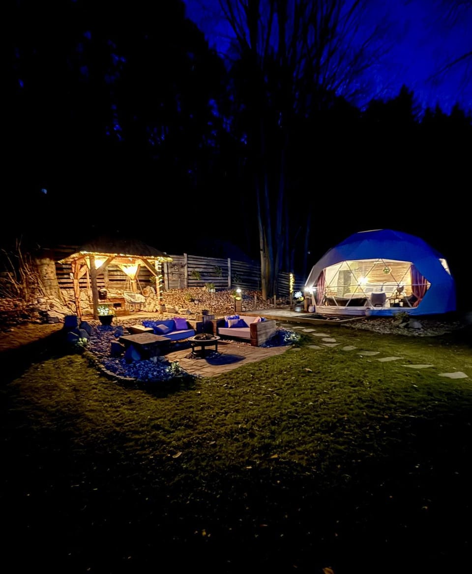Night, Natural landscape, Garden, Garden view