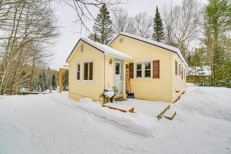 Ice Fish & Snowmobile: Riverfront Manistique Cabin Cabin in Wisconsin