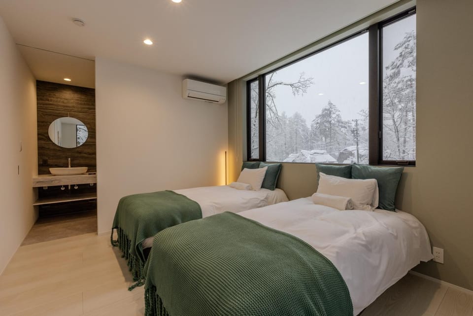 Twins Origami - 3 Ensuite Bedroom Modern Home Near Echoland Chalet in Hakuba