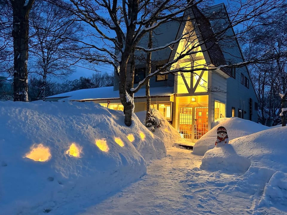 Property building, Night, Natural landscape, Winter