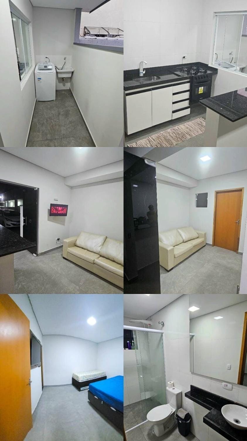Bed, Bathroom, Kitchen or kitchenette, Photo of the whole room, Bedroom