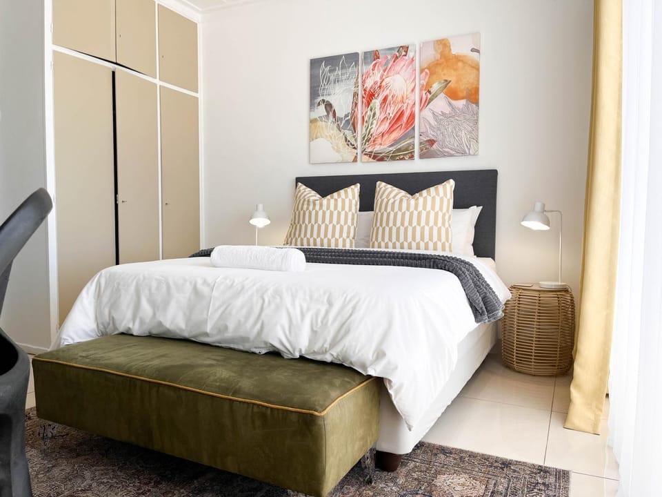 Bed, wardrobe