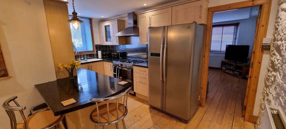 Kitchen or kitchenette, dishwasher, oven, stove, toaster