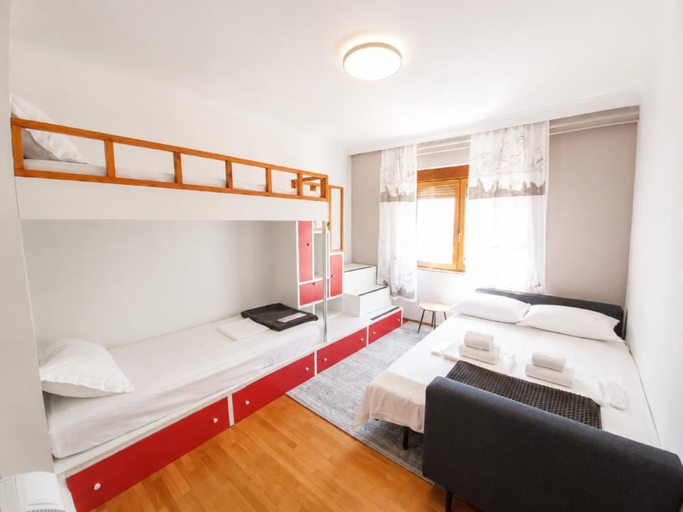 Bed, Bedroom, bunk bed, wardrobe