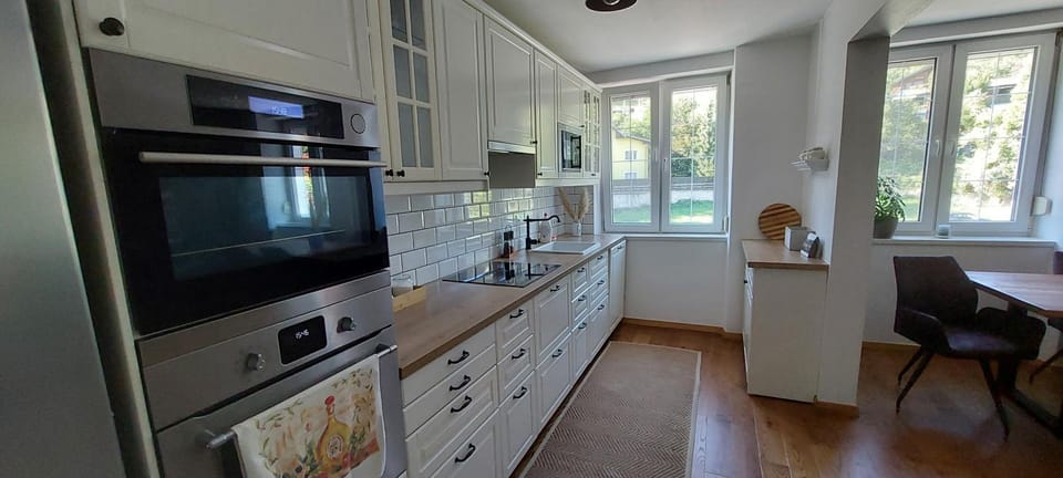 Kitchen or kitchenette, dishwasher, oven, stove, toaster