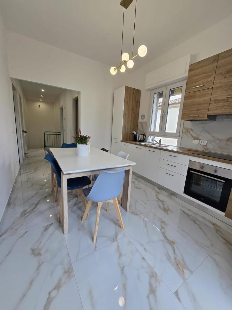 Kitchen or kitchenette, oven, stove