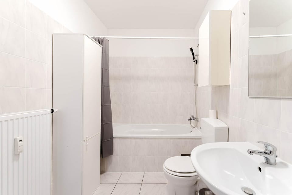 Toilet, Bathroom, Bath, hair dryier, washing machine