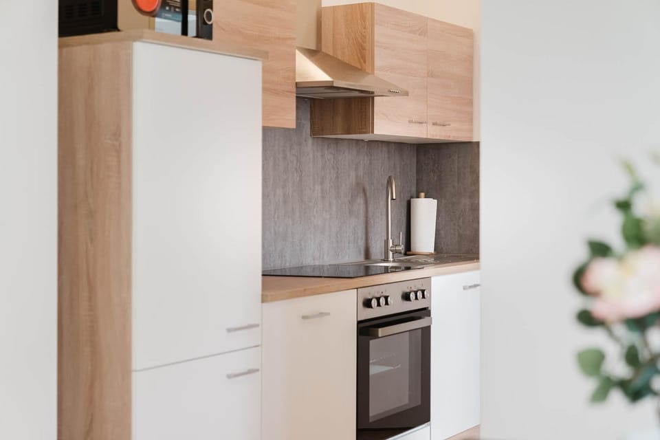 Kitchen or kitchenette, dishwasher, oven, stove, kitchen