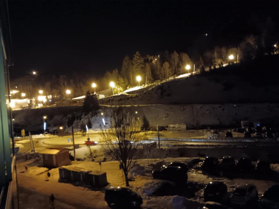 Night, Winter, Mountain view