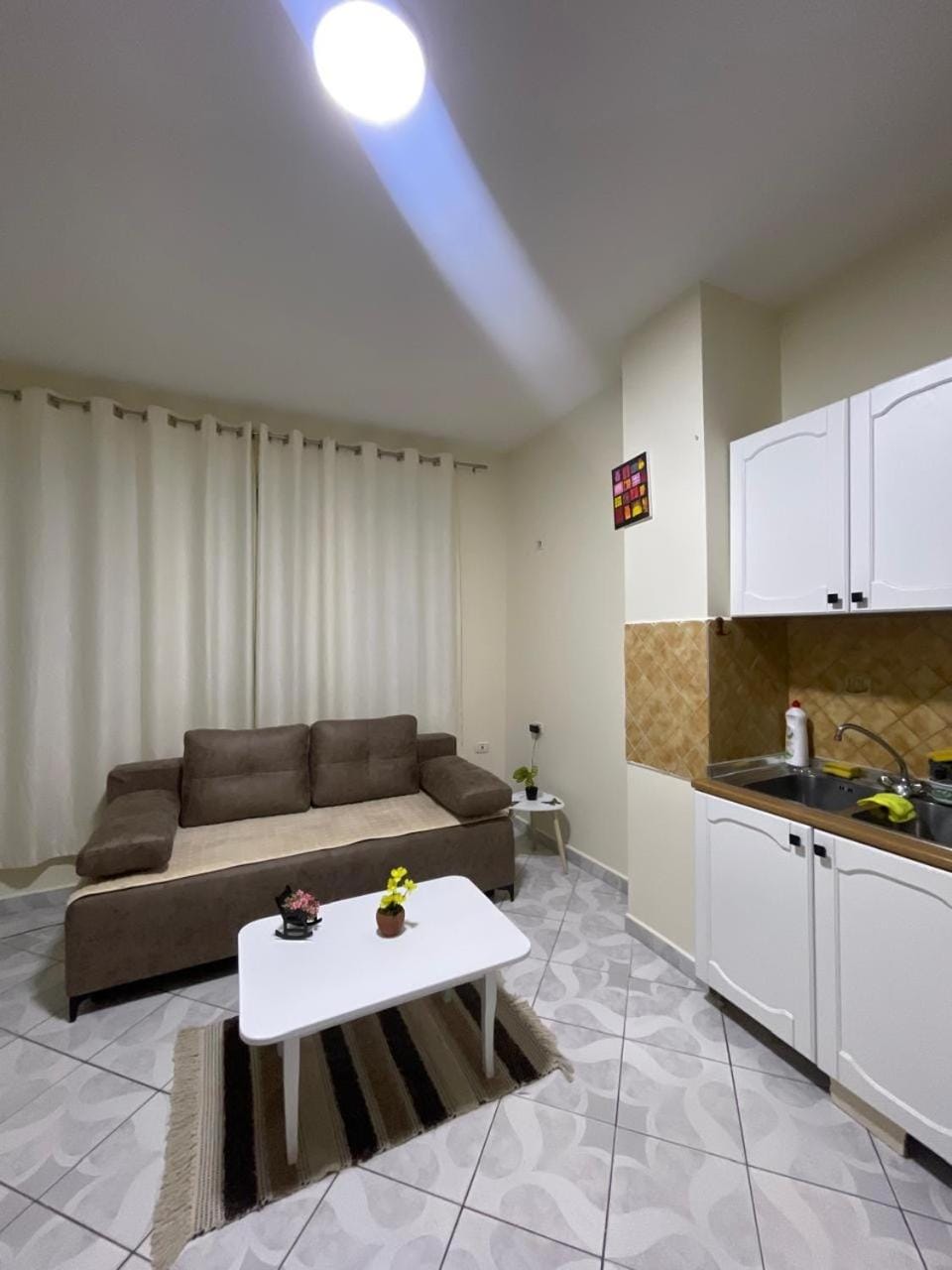 Living room, kitchen