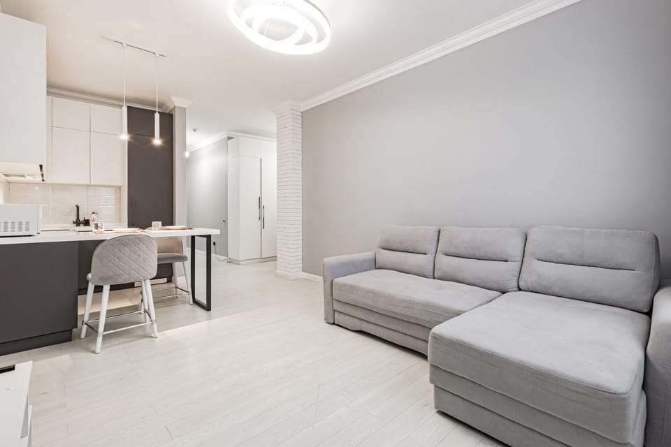 Kitchen or kitchenette, Living room, Seating area, Dining area, minibar
