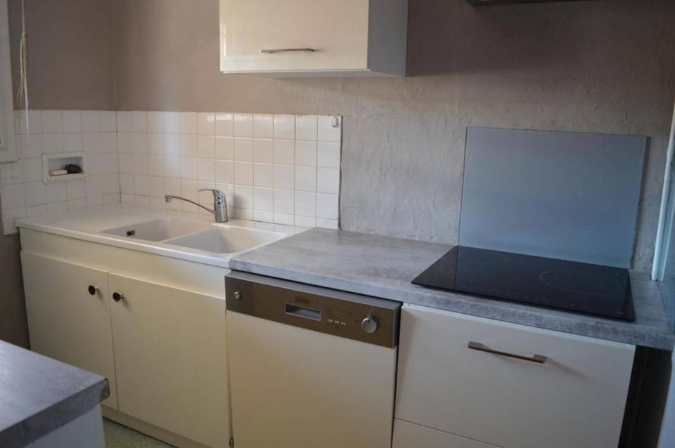 Kitchen or kitchenette, dishwasher