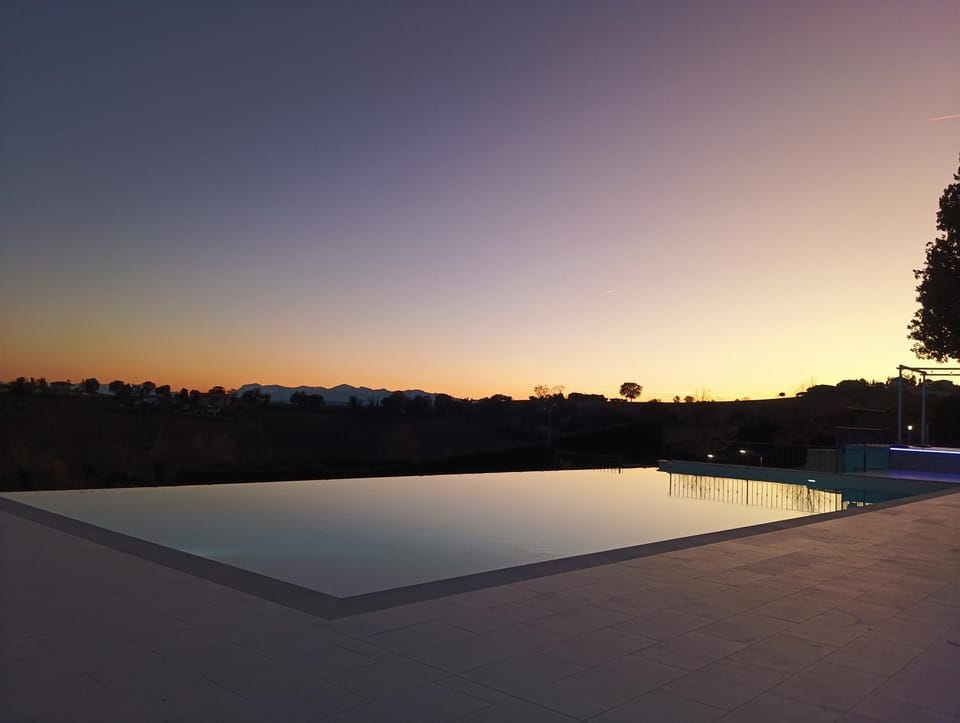 Swimming pool, Sunset