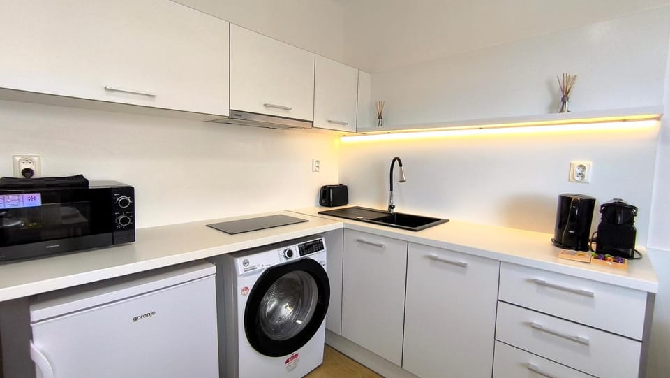 Coffee/tea facilities, Kitchen or kitchenette, minibar, toaster, washing machine, dryer