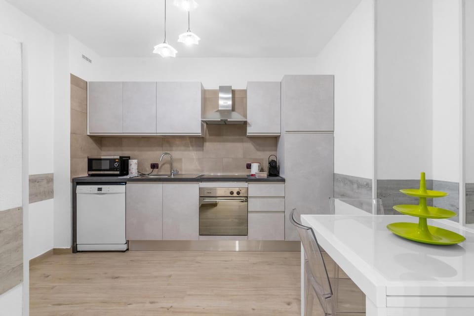 Kitchen or kitchenette, oven, stove