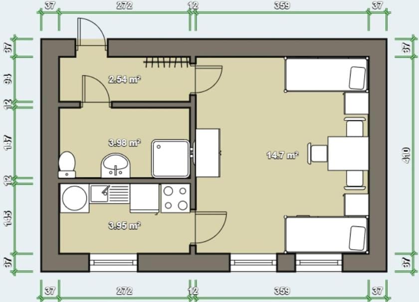 2 Bett Monteurwohnung in Zeithain Apartment in Saxony