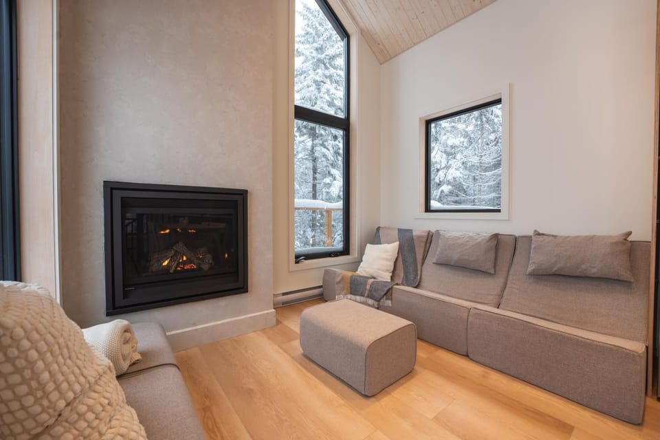 Living room, fireplace